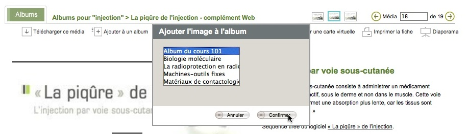 Bouton Ajouter un album