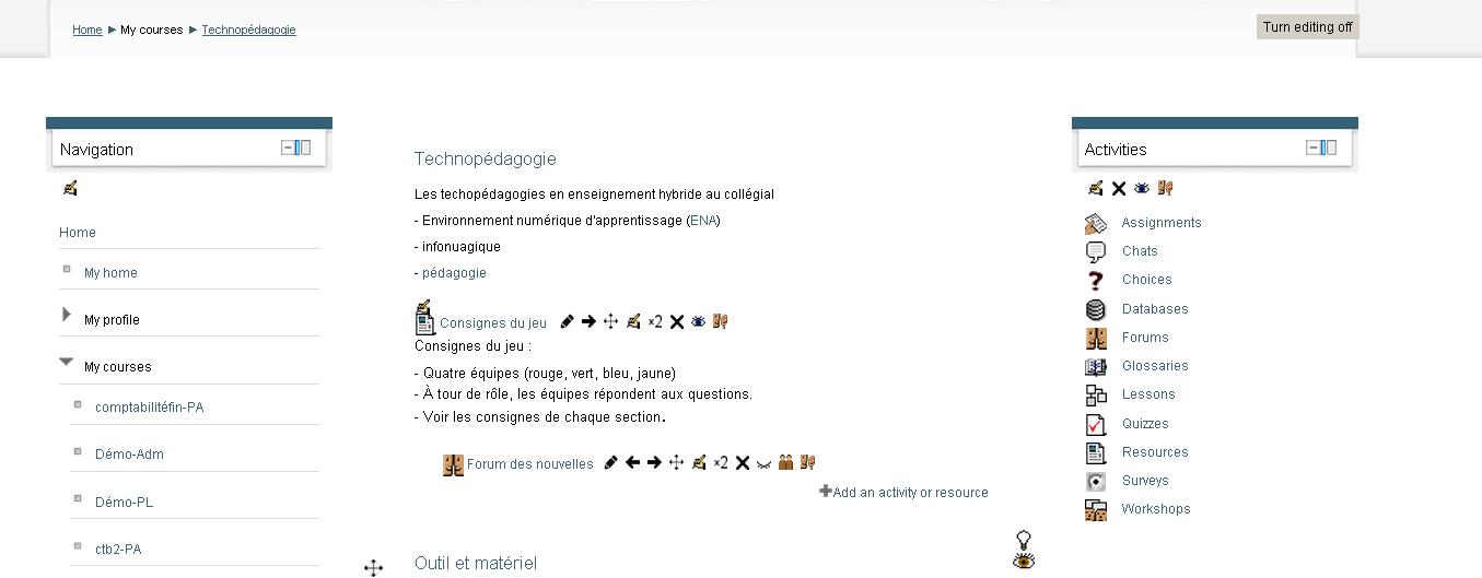 The Moodle LMS Digital Learning Environment – Splash theme
