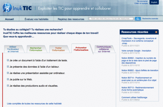 Site web d'InukTIC