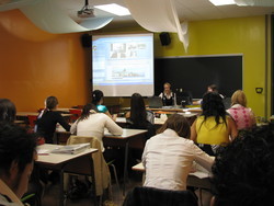 Première conférence Web réalisée en classe multimédia, novembre 2008