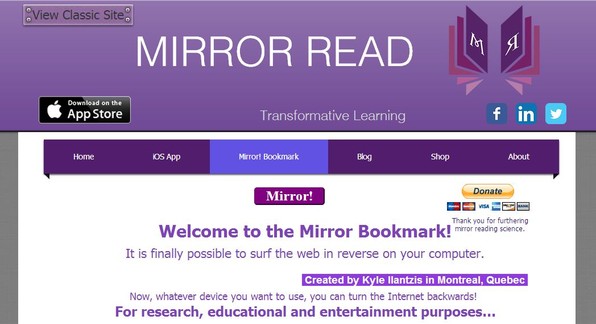 The Mirror Reading Bookmark