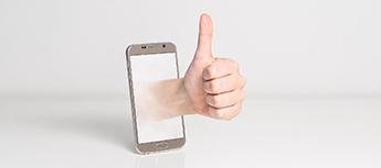 Thumbs up vignette